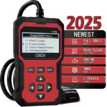 Enhanced Universal Obd Ii Scanner Car Engine Fault Code Reader Can Diagnostic Scan Tool, Reads and Clears Error Codes for 1996 or Later Vehicles.