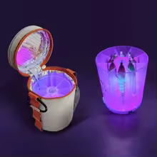 New Fill Light UV Squid Jig UV Glow Light Wooden Shrimp Egi Organizer Boxes Multi Purpose Multi-function Hard Lure Box