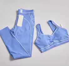 Fashionable sports suit Pilates Tight sports pants Running Yoga high-waisted stretch fitness pants set 2025 High-quality fabric