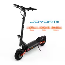 JOYOR T10 Adult Electric Scooter 1000W*2 Motor 60V18AH Battery Off-Road Escooter 10" Off-Road Tire Foldable E-Scooter