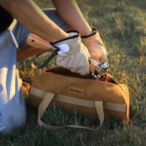 Outdoor camping toolkit cylinder hand carry ground peg bag portable organizing bag hammer tent ground peg wind rope storage bag