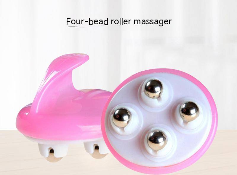 Handheld four-head ball massager