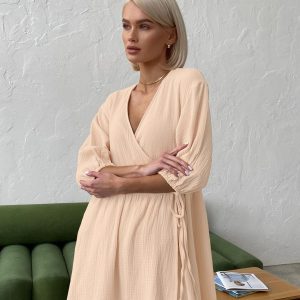 Summer Sexy Hot Cotton Pajamas Nightdress Fashion Cardigan Siamese Solid Color Ladies Homewear