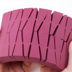 Hot selling 100% non latex sponge hydrophilic 24 pieces set do not eat powder puff portable and disposable makeup sponge