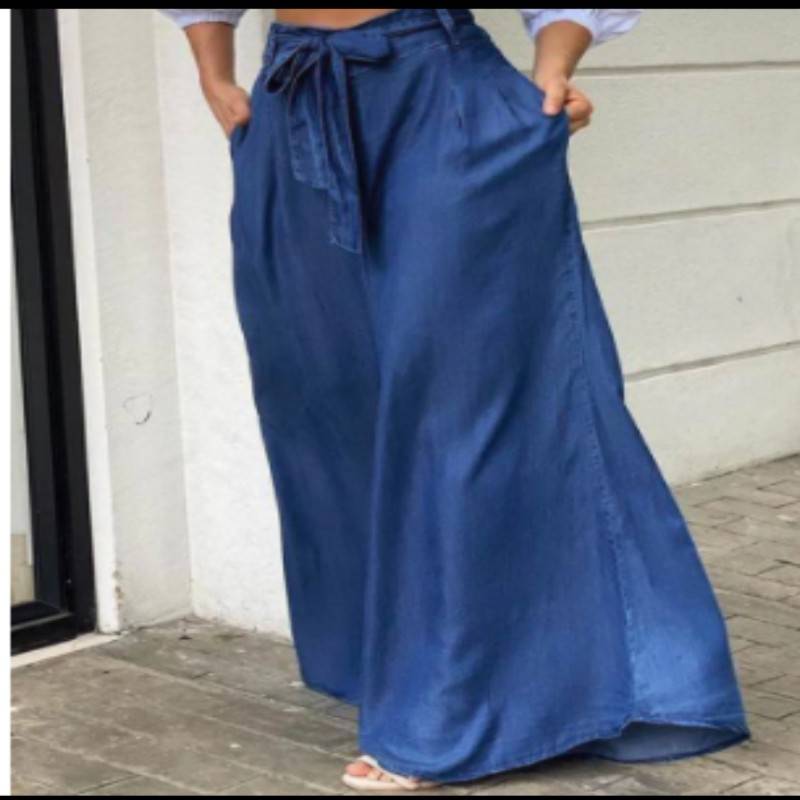 Elegant Tie High Waisted Wide-leg Pants