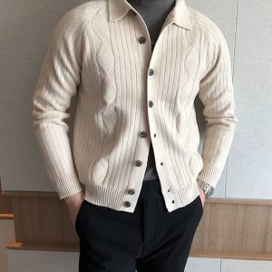 Men's Autumn And Winter Elegant Knitted Sweater
