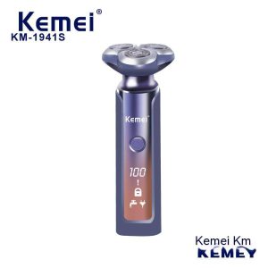 KM-1941s Whole Body Washable LCD Digital Display Men's Electric Razor