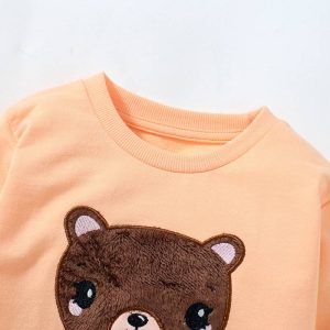 Girls' long sleeve sweatshirt, children's cartoon pullover sweatshirt, European and American autumn cute cotton top