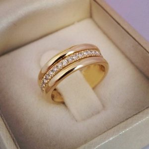 Western style simple ring jewelry copper plated fashion ring