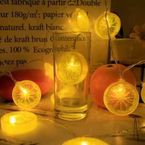 Twinkle Lemon Light String Battery Operated Garland Indoor Wedding Party Christmas Tree Bedroom Holiday Lighting Decoration
