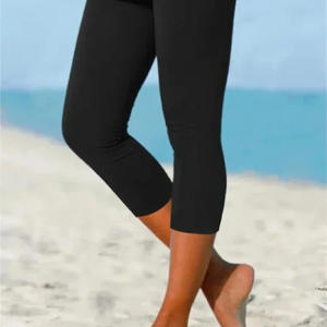 Wisherryy Soft Solid Comfy Cropped Leggings