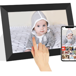 Wireless Digital Picture Frame with Touch Screen and Frameo App
