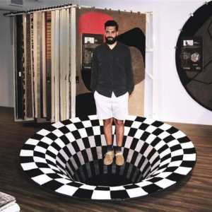 Half-price discount on mesmerizing Vortex Illusion Rug.