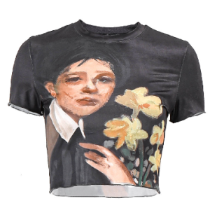 European and American Printed Women's Slim Fit T-Shirt