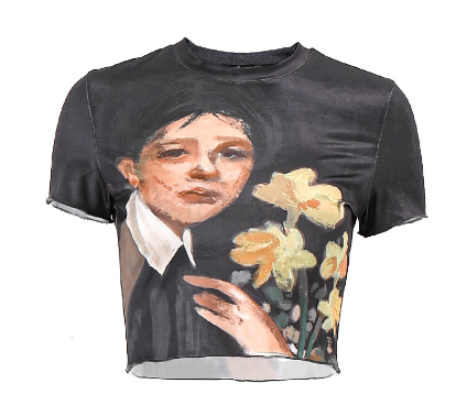 European and American Printed Women's Slim Fit T-Shirt