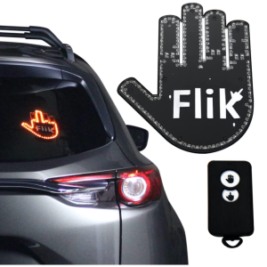 FLIK Original Middle Finger Light - Give The Bird & Wave to Drivers - Hottest Gifted Car Accessories, Truck Accessories, Car Gadgets & Road Ra