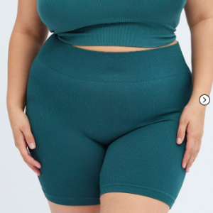 Blue Bike Shorts Seamless Activewear