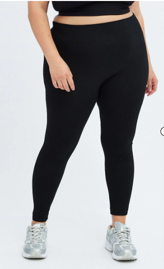 Black Fleece Leggings Seamless