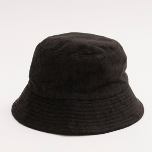 Black Toweling Detail Bucket Hat