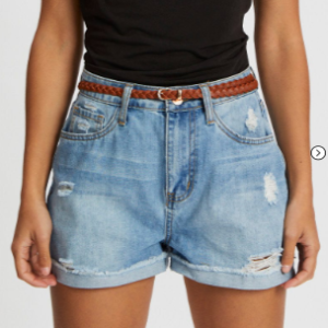 White Braid With Metal Tip Waist And Hip Belt