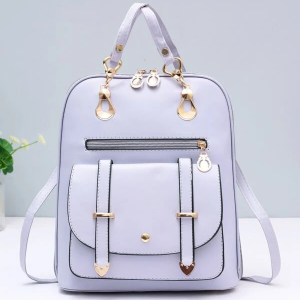 Zipper Around Backpack, Fashion Pu Daypack, Women's Convertible Shoulder Bag