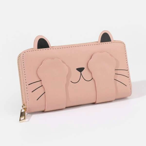 Cartoon Cat Design Long Wallet