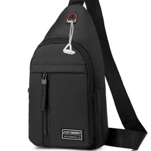 Small Sling Bag with Earphone Hole for Men.