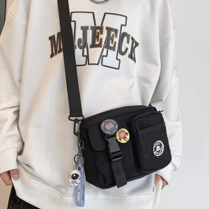 Men Cartoon Decor Square Bag