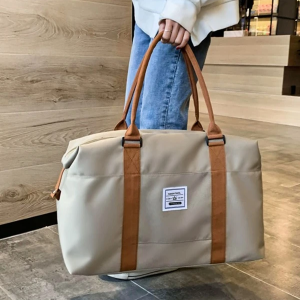 Large Capacity Duffel Bag with Stylish Letter Graphics