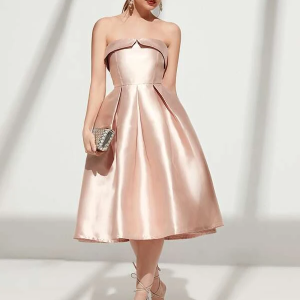 Belle Bridesmaid Dress with Folded Pleated Tube Detail