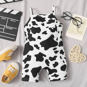 Baby Cow Print Cami Romper