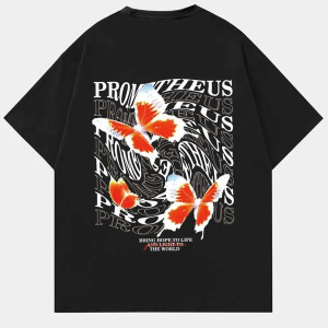 Butterfly Print Tee for Men by ROMWE