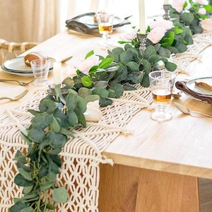 1pc 78.7inch Faux Silk Artificial Eucalyptus Vine, Ins Artificial Eucalyptus Garland For Wedding Party Home Table Indoor Outdoor Decoration