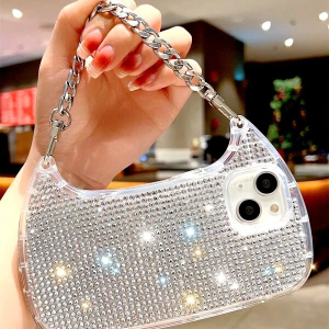 Rhinestone Decor Bag Design Phone Case
