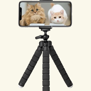 1pc Flexible Tripod Stand Design Phone Holder