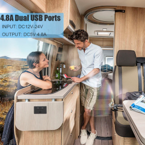 Waterproof Car USB Charger Panel with Dual Ports