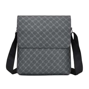 Men Geometric Pattern Flap Square Bag