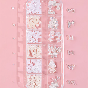 3D Butterfly and Pearl Nail Art Decorations: 1 Box