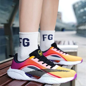 Sporty Lace Up Front Low Top Sneakers for Running