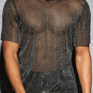 Solid Sheer Tee for Men