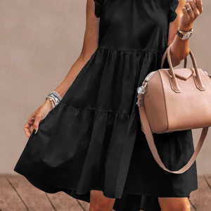 Sleeveless Midi Dresses - Simplicity with Ruffles for Women
