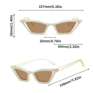 Stylish Summer Sunglasses: Women's Rhinestone Cat Eye Shades
