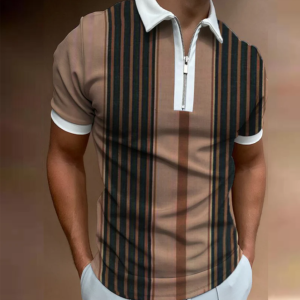 Men's Printed Casual Short-Sleeved POLO Shirt