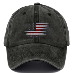 Vintage Flag Print Baseball Cap