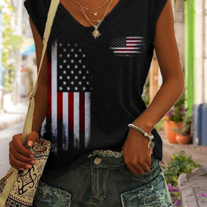 Vintage Flag Print Tank Top