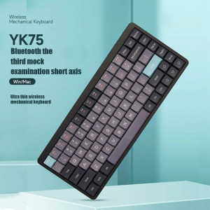 Bakeey YK75 84 Keys Low Profile Switch Mechanical Keyboard Tri-Mode BT5.0/2.4Ghz/USB OUTEMU Switch White Lighting Gaming Keyboard For Window Mac Syste