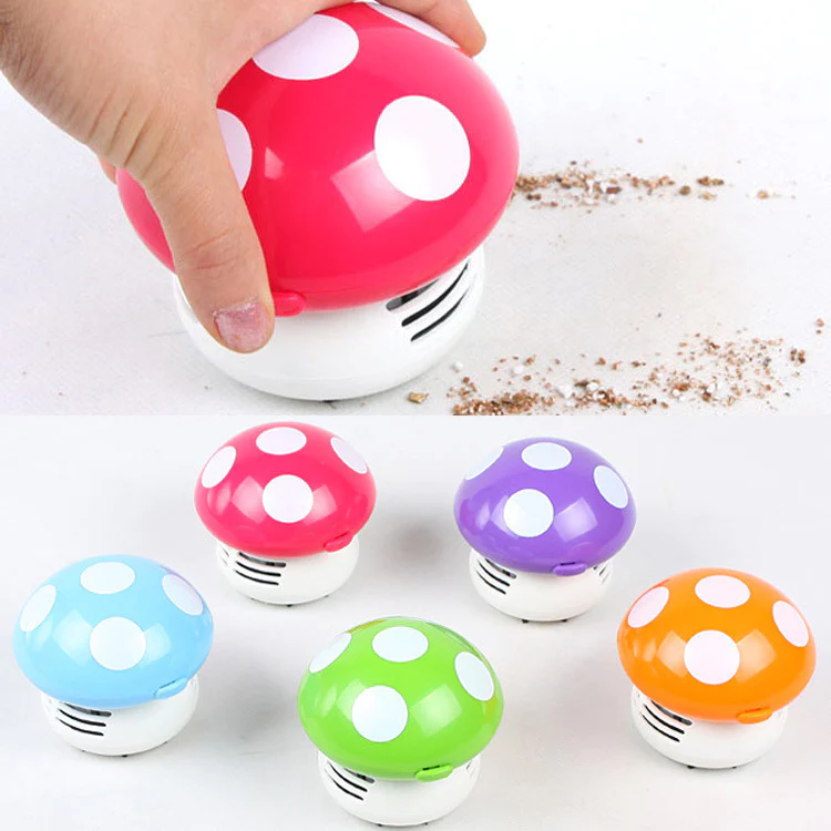 Fashion Mini Desktop Vacuum Cleaner Mushroom Creative Cute Keyboard Handheld