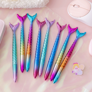 South Korea Instagram simple mermaid neutral pen 0.5 Black student with a small fresh cartoon personality girl water-based pen