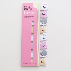 Cute Japanese and Korean stationery row animal bookmark Sticky note Note N times sticky note