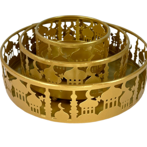 New holiday supplies dinner plate tray iron round tray home decoration home